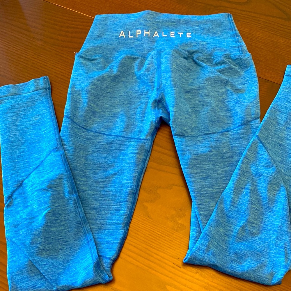 Blue alphalete leggings